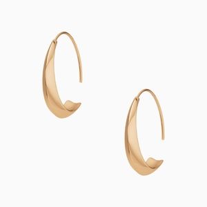 Stella and Dot Gold Dome Hoop Earrings